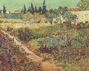 Vincent Van Gogh Flowering Garden with Path (nn04) oil painting on canvas